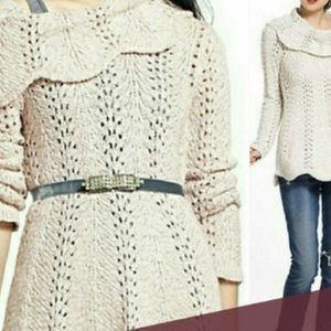 COPY - Anthropologie Yellow Bird Marled Cowl Sweater